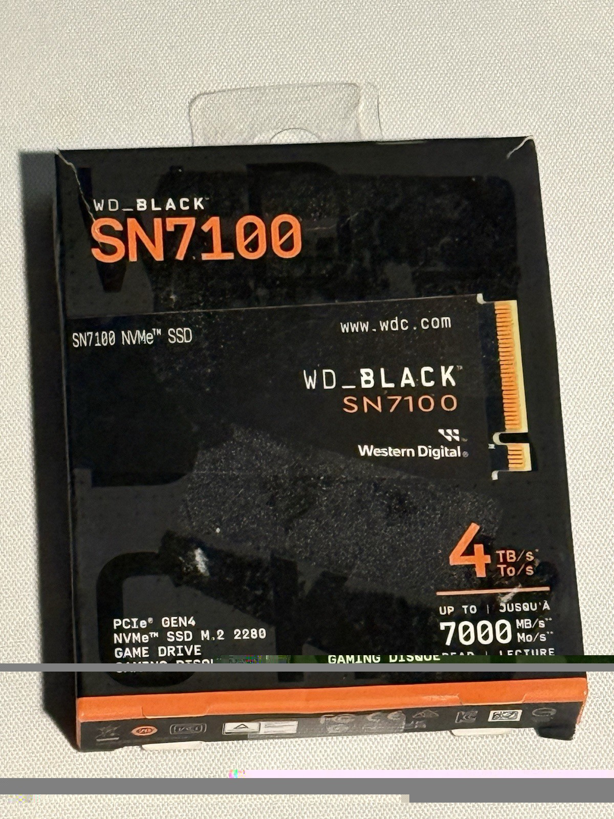 WD_BLACK SN7100 4TB NVMe M.2 PCIe Gen4 SSD WDS400T4X0E OPEN BOX TESTED EXCELLENT