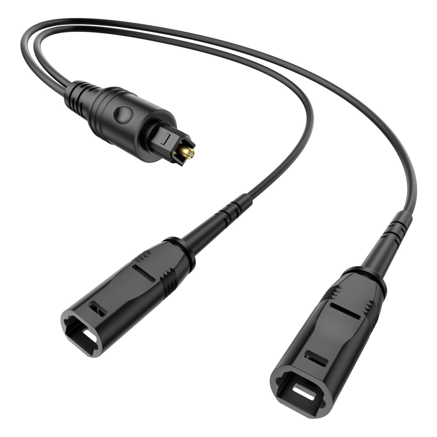 VANAUX 1x2 Digital Audio Splitter, Fiber Optic Cable, 1ft/0.3m