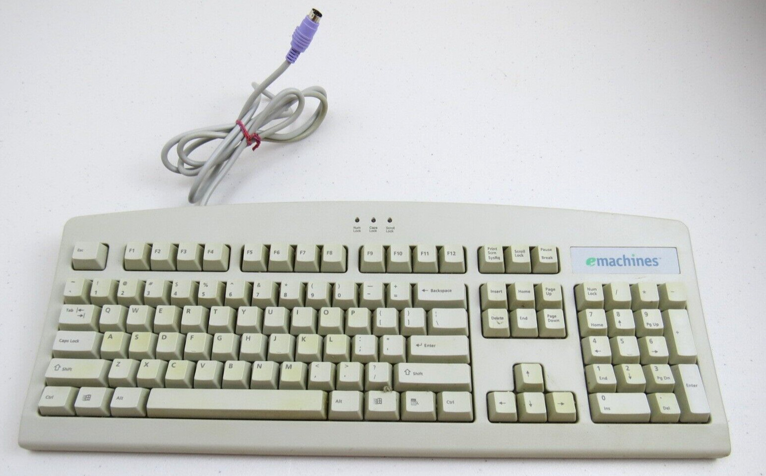 eMachines 7800 Wired PS/2 Computer 6 Pin DIN Keyboard Beige Mechanical QWERTY