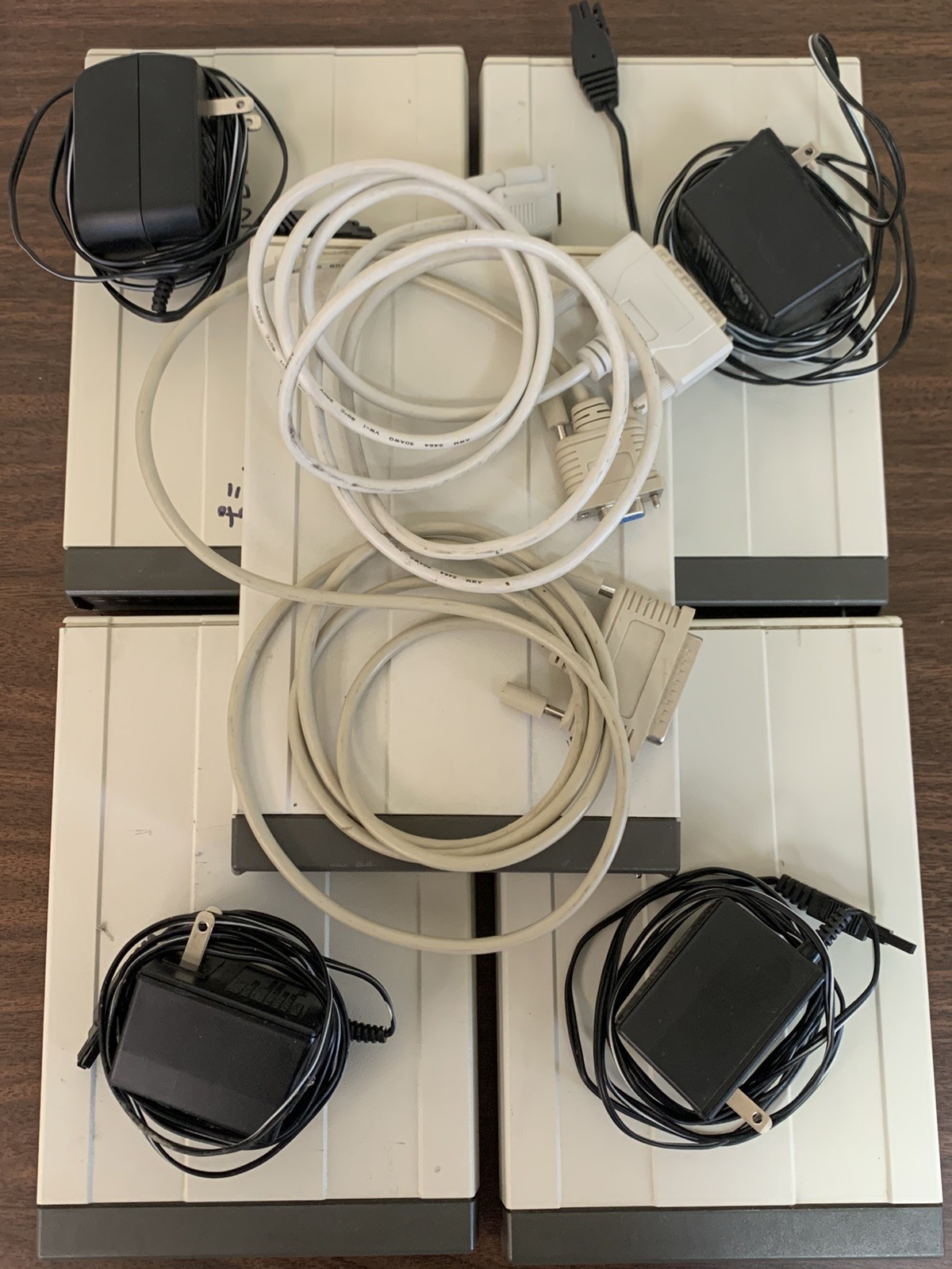 Lot of 5 IBM MultiTech MT2834BL 7852-400 External33.6K Modem 4 AC Power Adapters