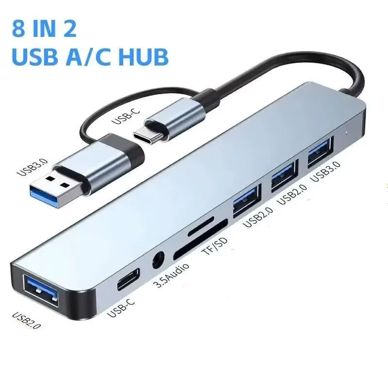 USB 3.0 USB 2.0 TF / SD 5 Port Multi Splitter OTG For Lenovo Aluminum Alloy USB