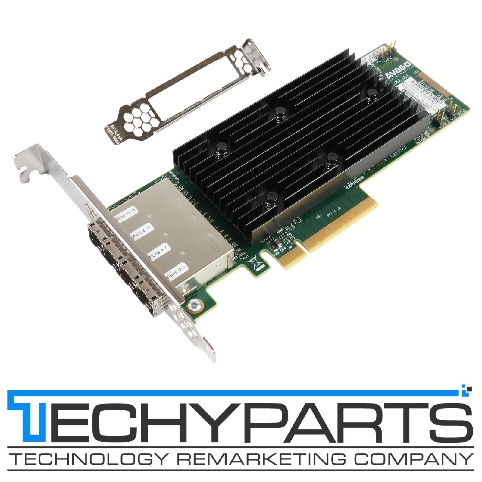 NOB LSI AVAGO Broadcom SAS 9305-16E 16-port External 12Gbps SAS PCIe 3.0 x8 HBA