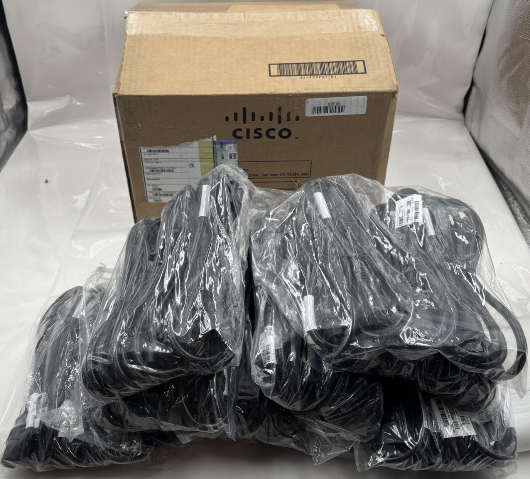 LOT OF 50 CISCO CAB-C15-CBN= 4FT NOTCHED CABINET JUMPER POWER CORD
