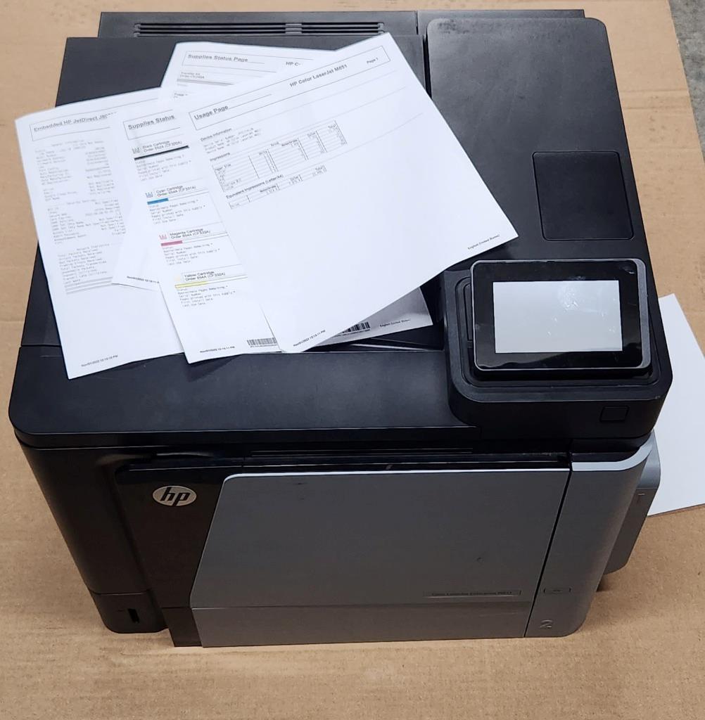 HP LaserJet Enterprise M651N Workgroup Laser Printer Low Page Count