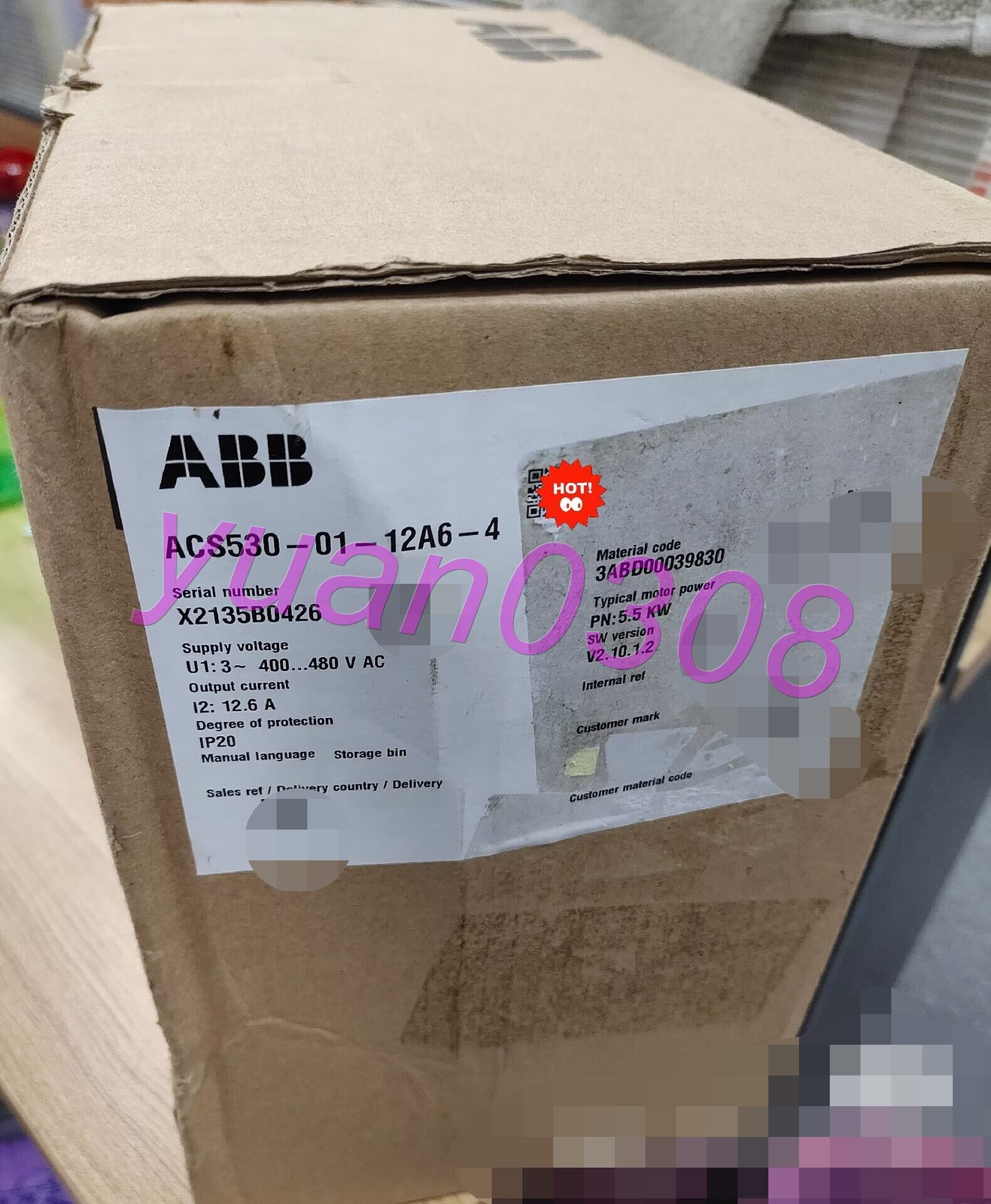 NEW ABB  ACS530-01-12A6-4  frequency converter Via DHL or FedEX