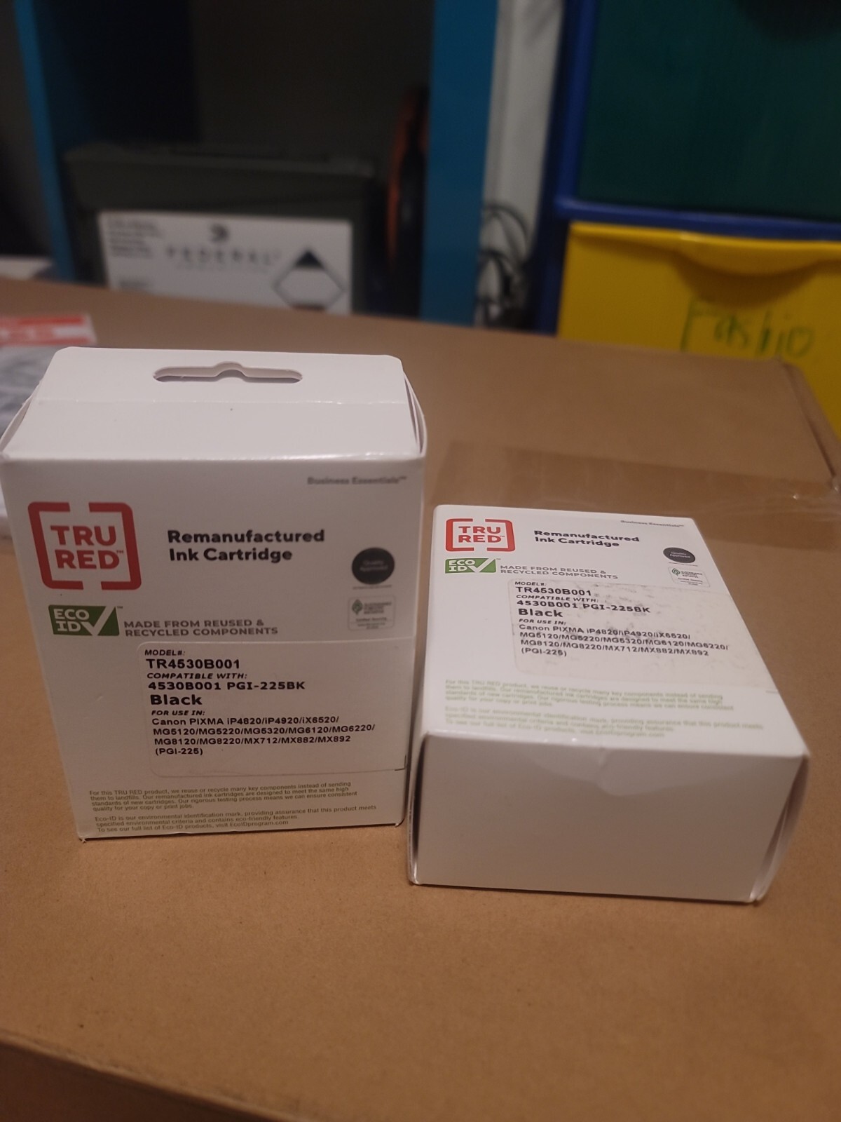 LOT OF 4 TRU RED Canon CLI-251 6514B001 Cyan Remanufactured Ink Cartridge LOT OF