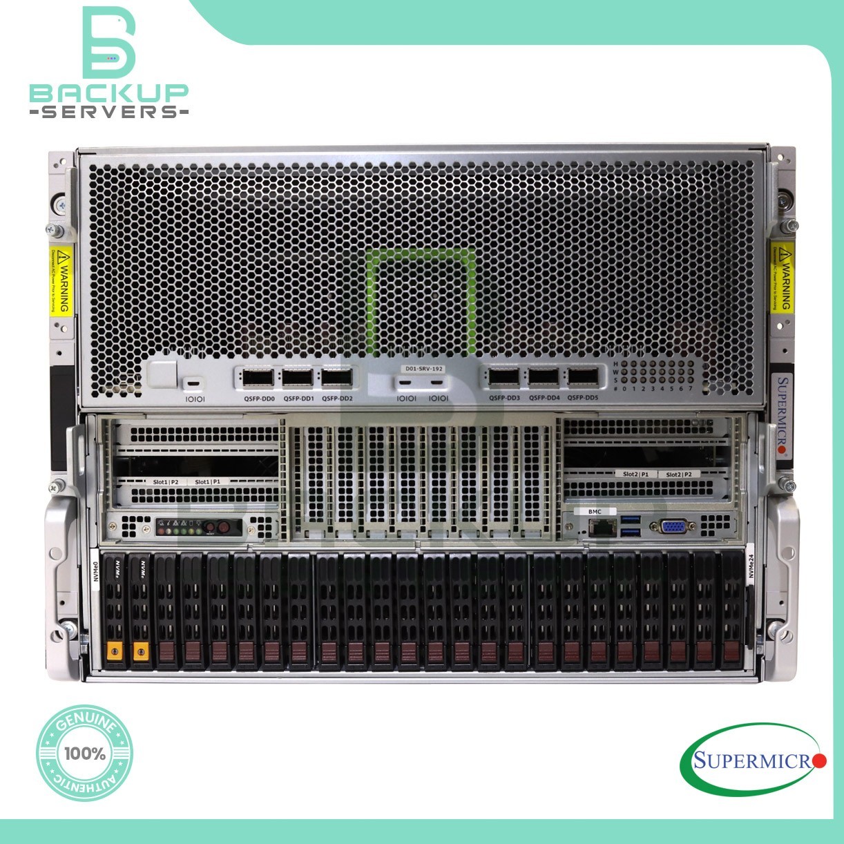 SUPERMICRO 820GH-TNR2 8U GPU Server 12x 2.5" Bays 6x 3000W PSU 8x Gaudi2 2x CPU