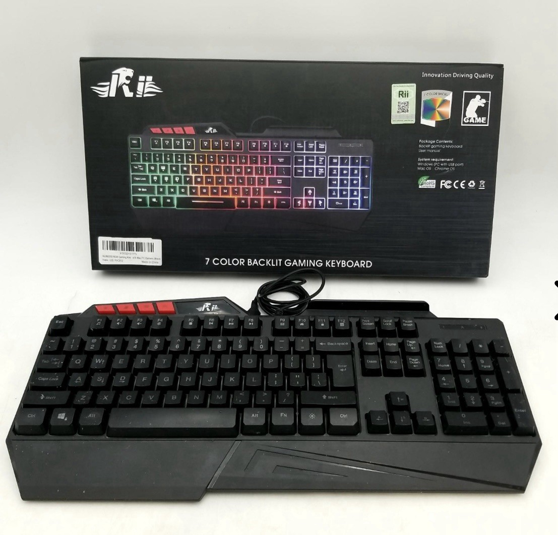 Rii 7 Color Backlit  Gaming Keyboard Tested
