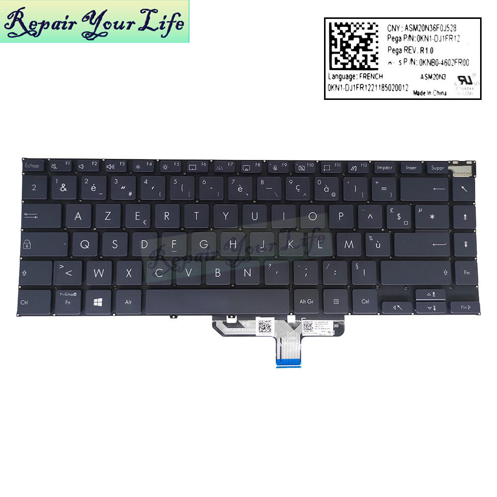 FR French Backlit Keyboard for Asus ZENBOOK UX5400 UX5400E UX5400EA UX5400EG