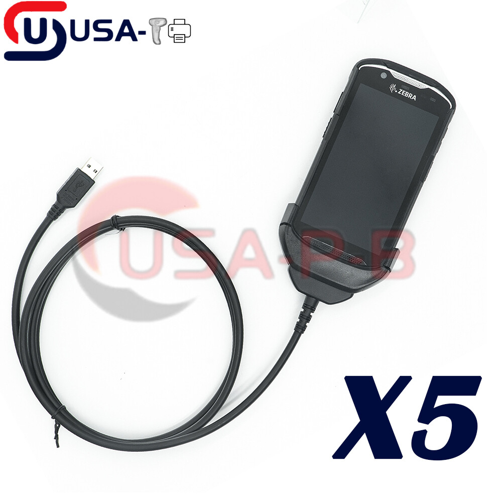 5PCS CBL-TC51-USB1-01 USB Data Charger Cable for Zebra TC51 TC510K TC56 TC57