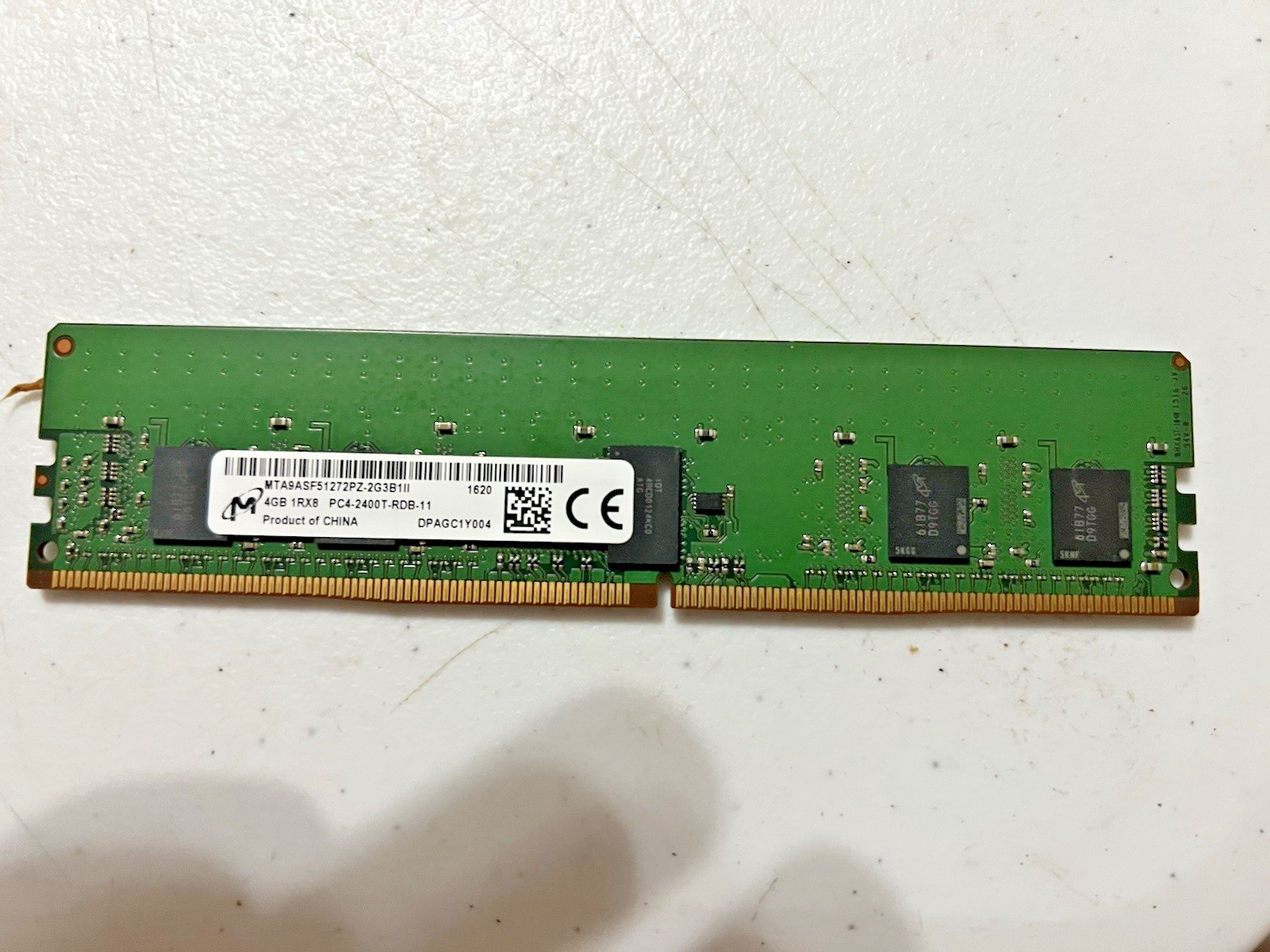 Micron 4GB DDR4 PC4-2400T 288-Pin UDIMM RAM MTA4ATF51264AZ-2G3B1