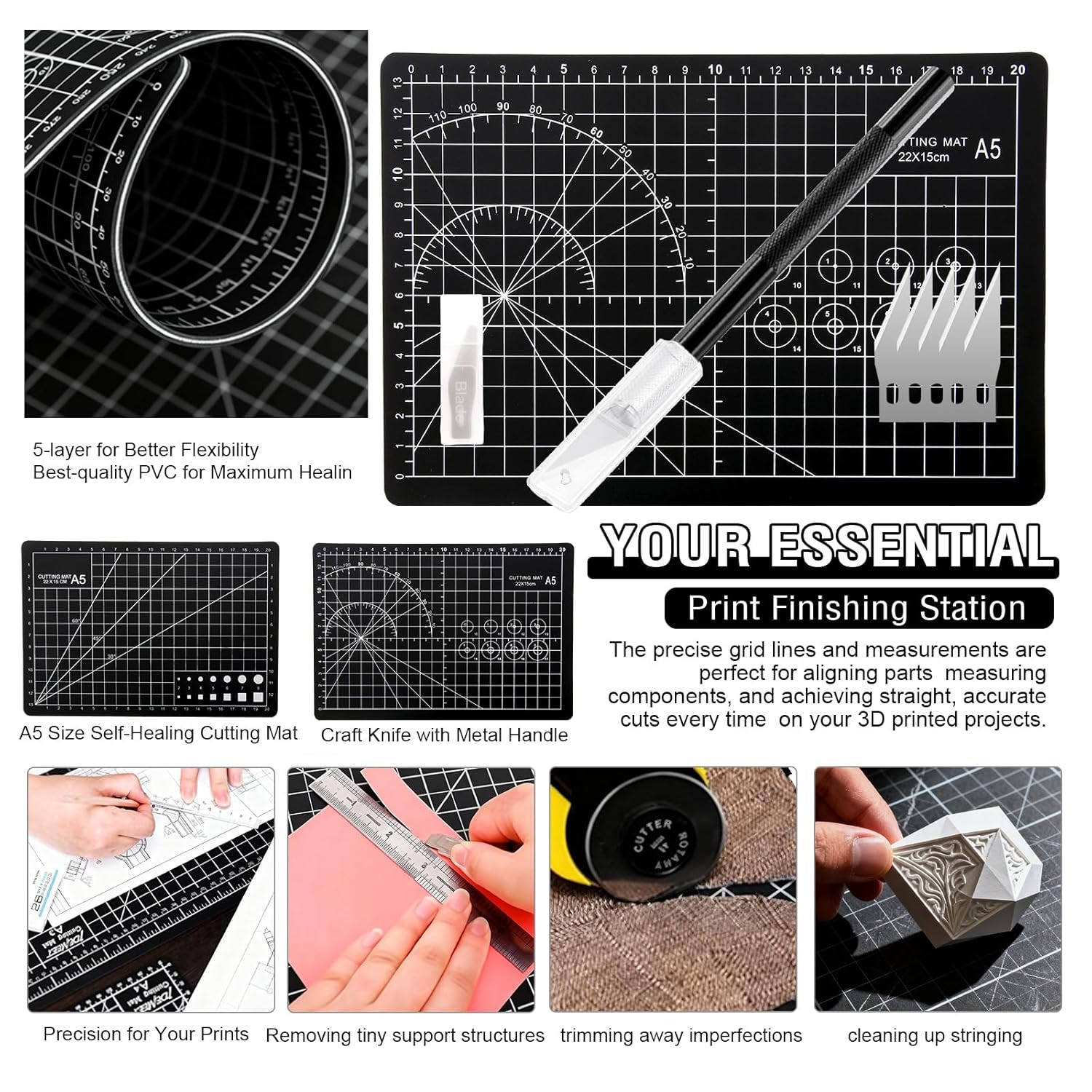 52-In-One 3D Printer Tools Kit, Professional 3D Printer Accessories & Mainten...