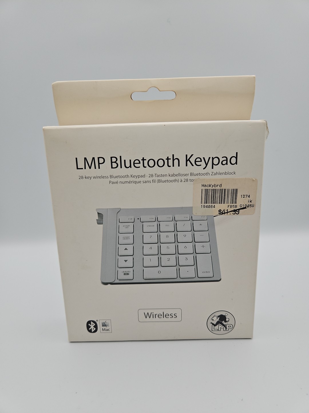 LMP Bluetooth Key Pad Model: WKP-1314, 28 key For Apple/Mac