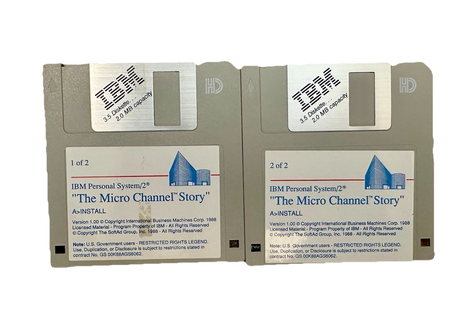 Extremely Rare 1988 IBM Personal System/2 "The Micro Channel Story" Demo Disks