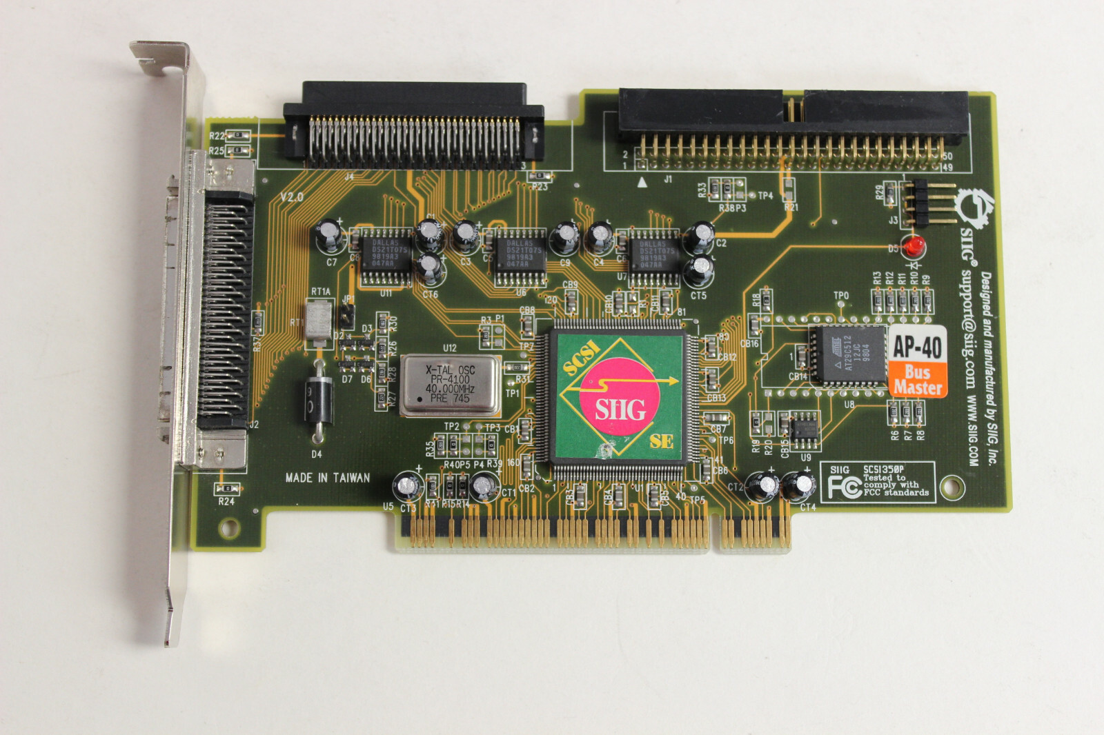 SIIG SC-PS4012 SCSI350P AP-40 BUS MASTER PCI SCSI CONTROLLER  WARRANTY