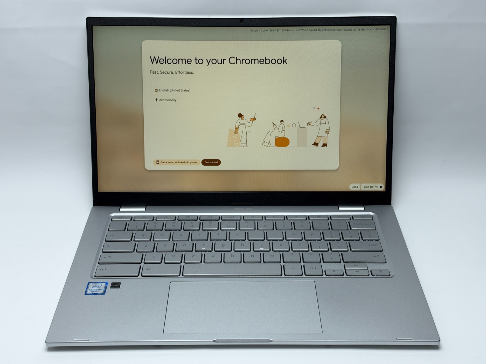 ASUS Chromebook C425TA 14" Laptop Core m3-8100Y 4GB 128GB eMMC