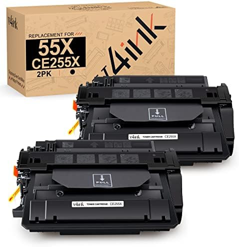 v4ink 2PK CE255X Toner Cartridge Compatible for HP 55A 55X