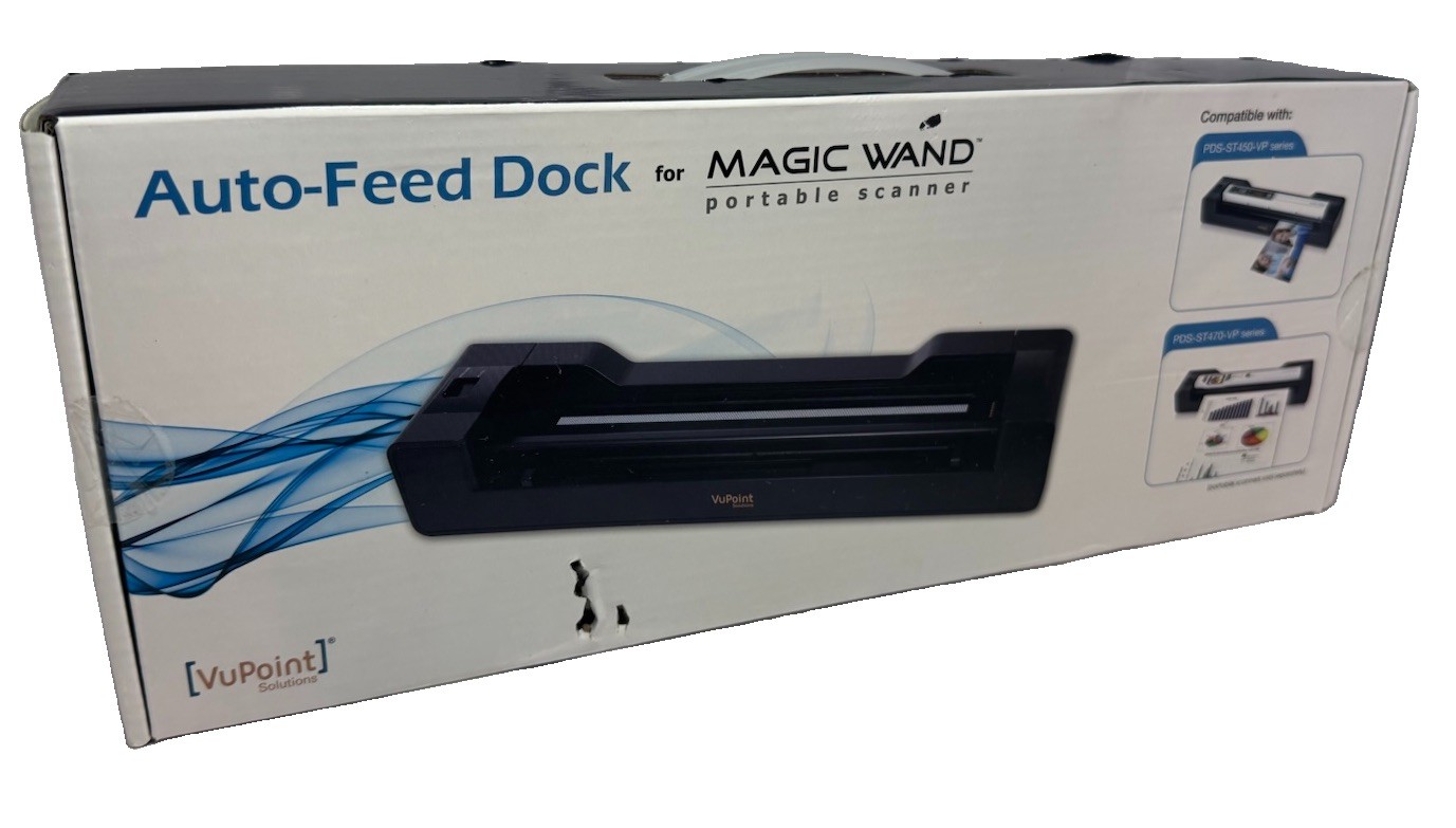 VuPoint Magic Wand Auto-Feed Dock ACS-PDS-DK1-VP PDS-ST450 ST470 New Sealed