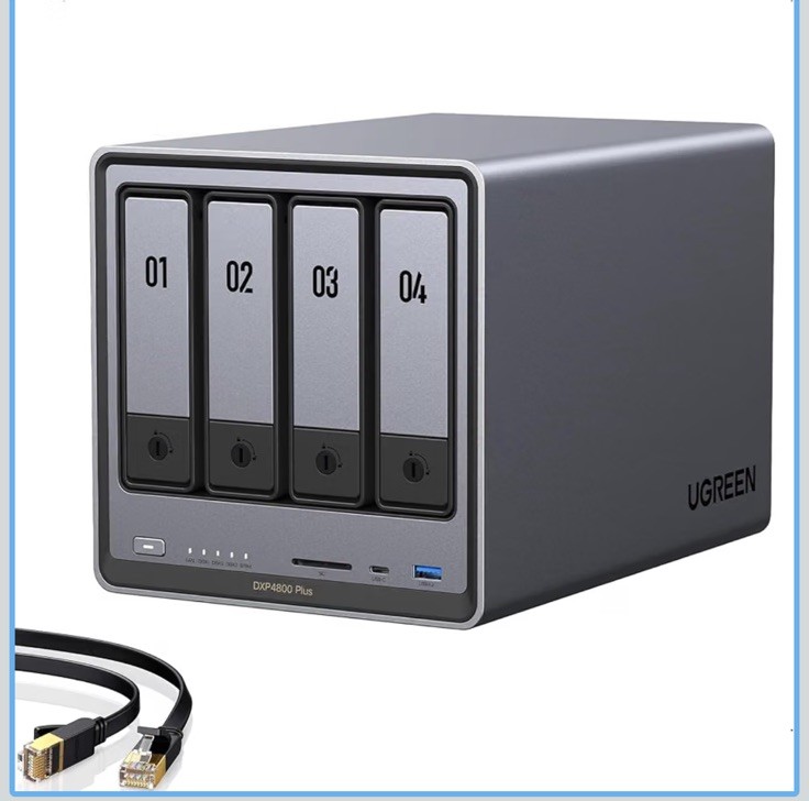 UGREEN NASync DXP4800 Plus 4-Bay NAS Enclosure, Diskless