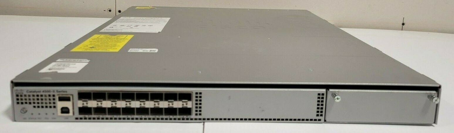 Cisco Catalyst WS-C4500X-16SFP+ 4500X Series Switch Single Power Front to Back