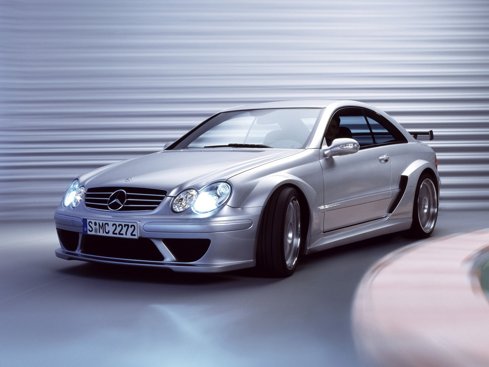 Cars 2004 mercedes benz clk55 amg dtm street version Desk Mat Stitched