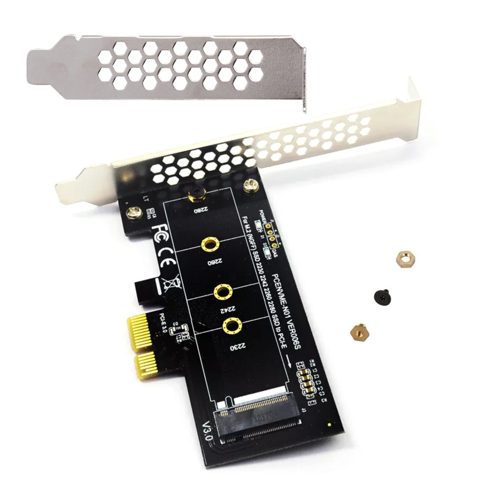 PCI-Express 1X to M.2 NGFF Adapter Card PCIE 3.0 X1 to NVME SSD M2 for Lite-On