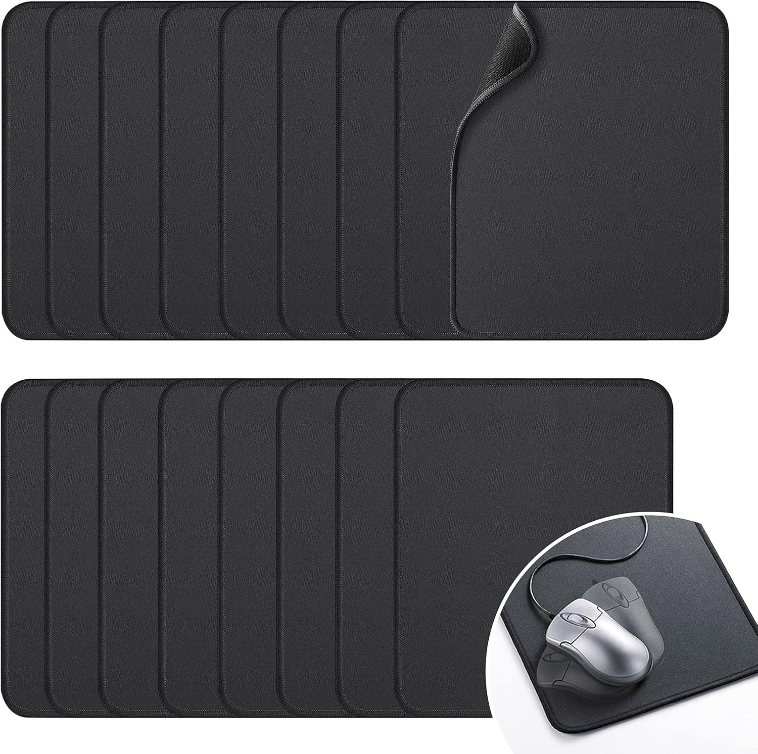 Mouse Pad Alfombrilla de Computadora Antideslizante Oficina y Hogar Pack de 17 