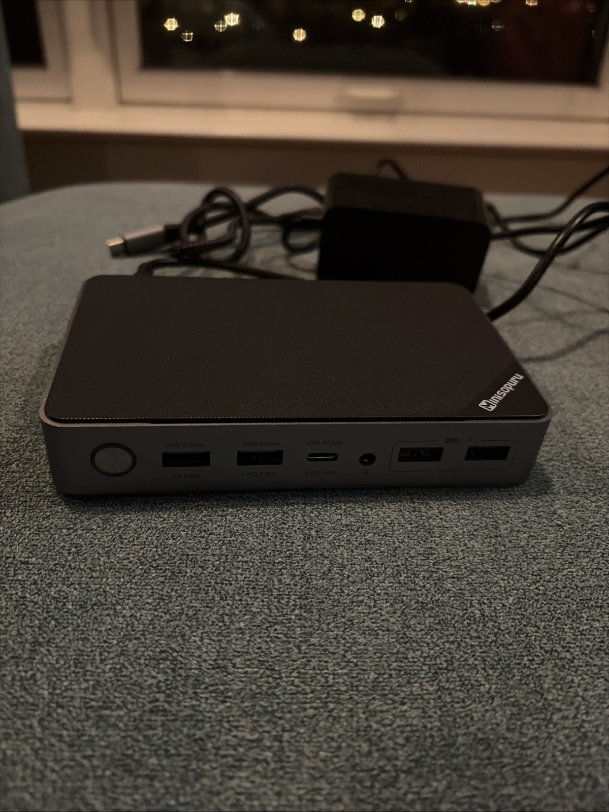 Used Minisopuru DisplayLink Docking Station 2 Monitors with Power Adapter