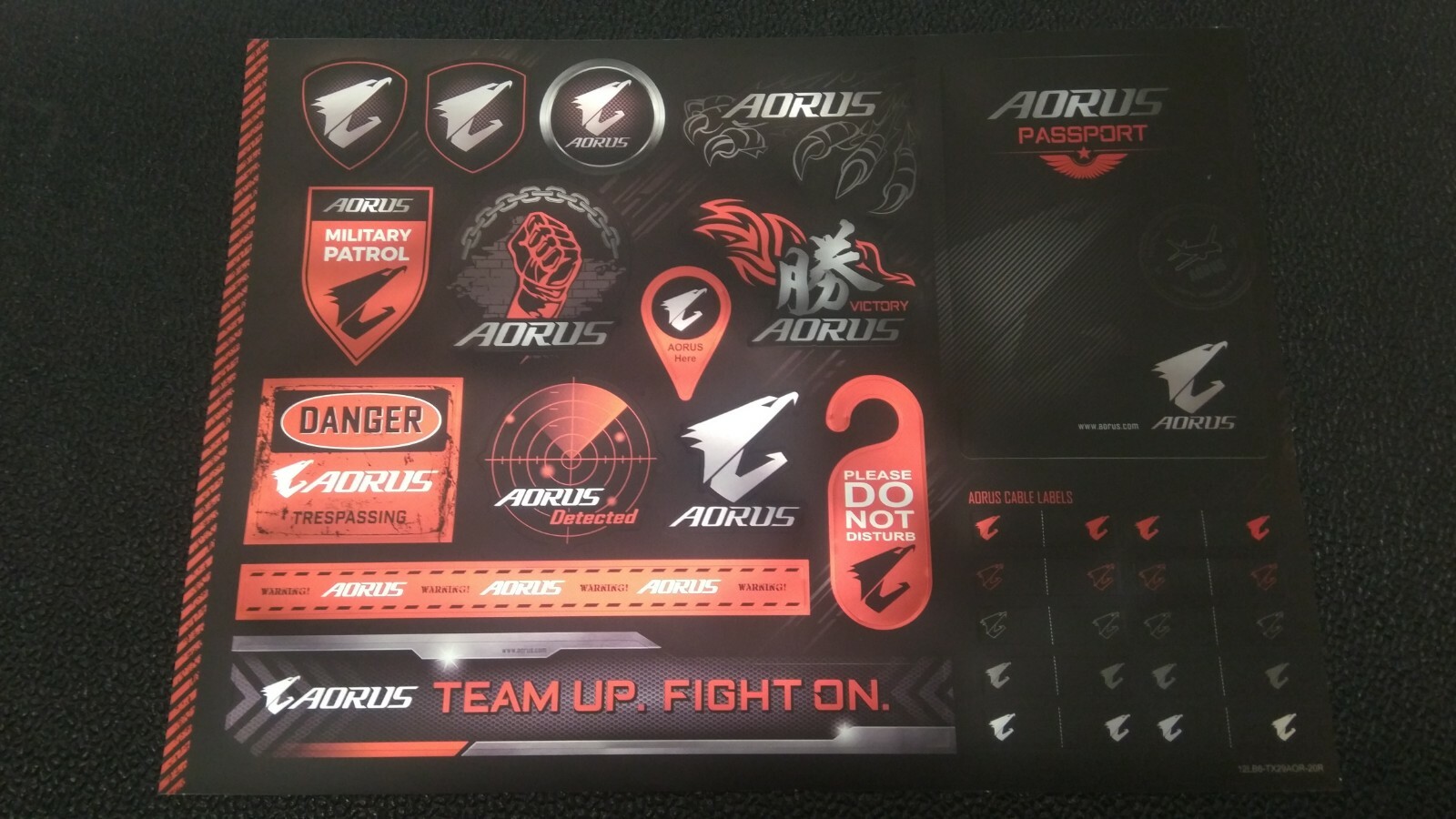 1 set Gigabyte Aorus Decal Stickers Set 31.5cm X 23cm