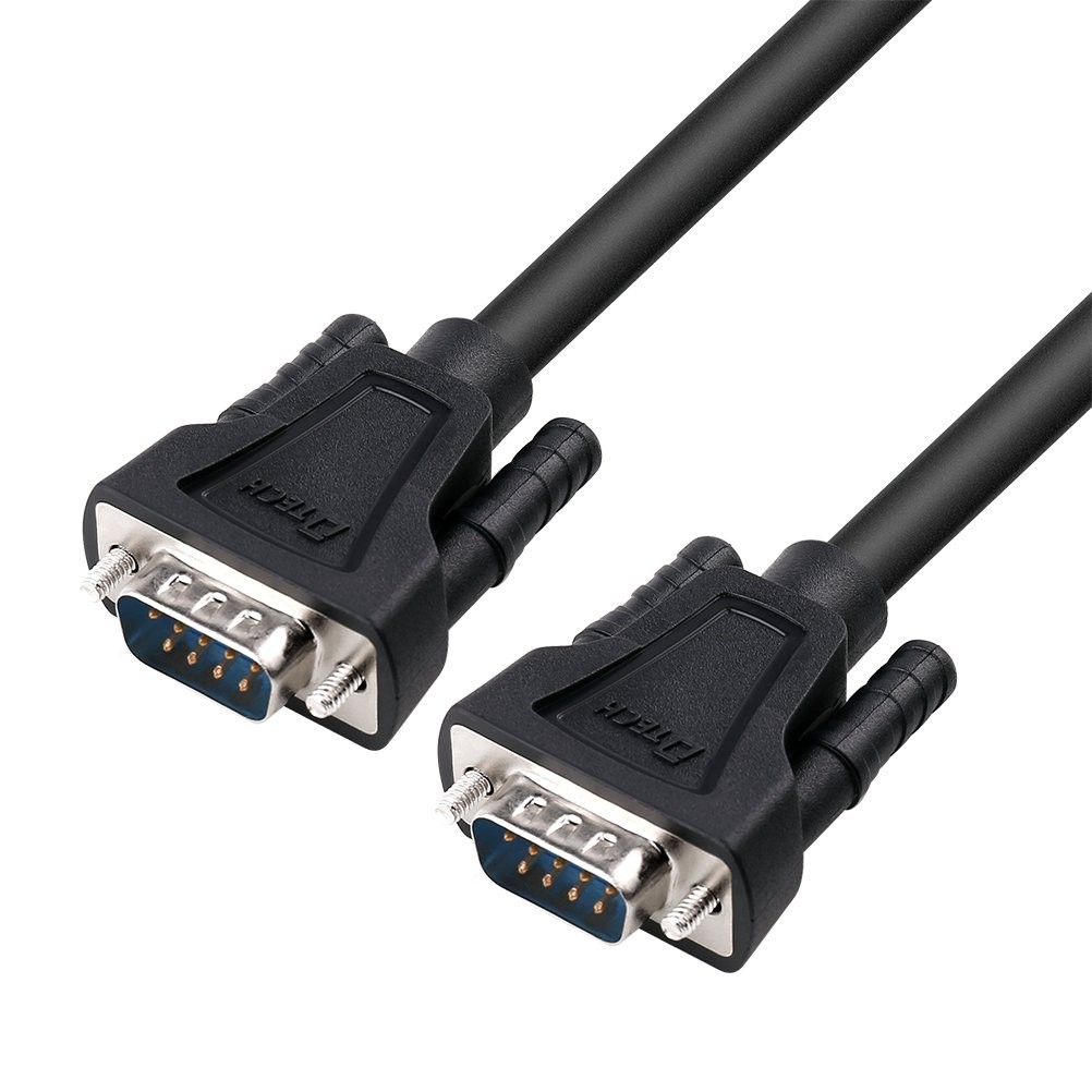 15ft RS232 Null Modem Cable Serial DB9 Male To Male 7 Wire Crossover Cord