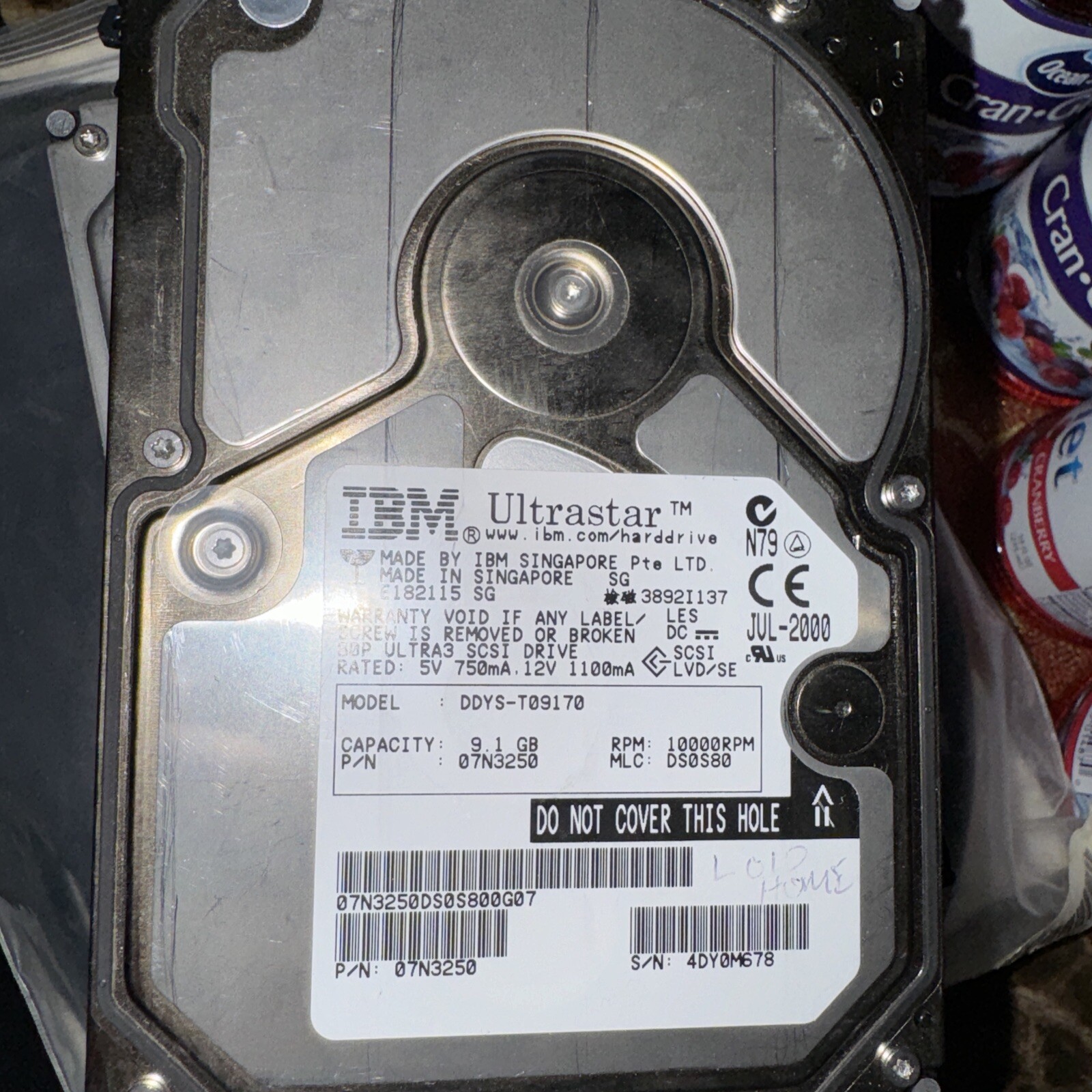 IBM DDYS-T09170 Ultrastar 9GB, 10K, 80 Pin, 3.5" Enterprise HDD