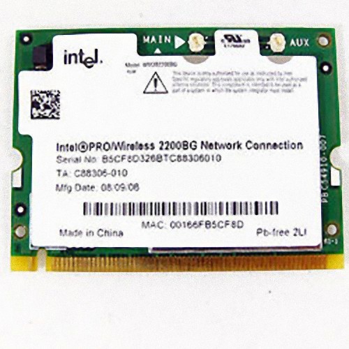 Intel PRO/Wireless 2200BG WIFI Card Model PD9WM3B2200BG Board Card Module