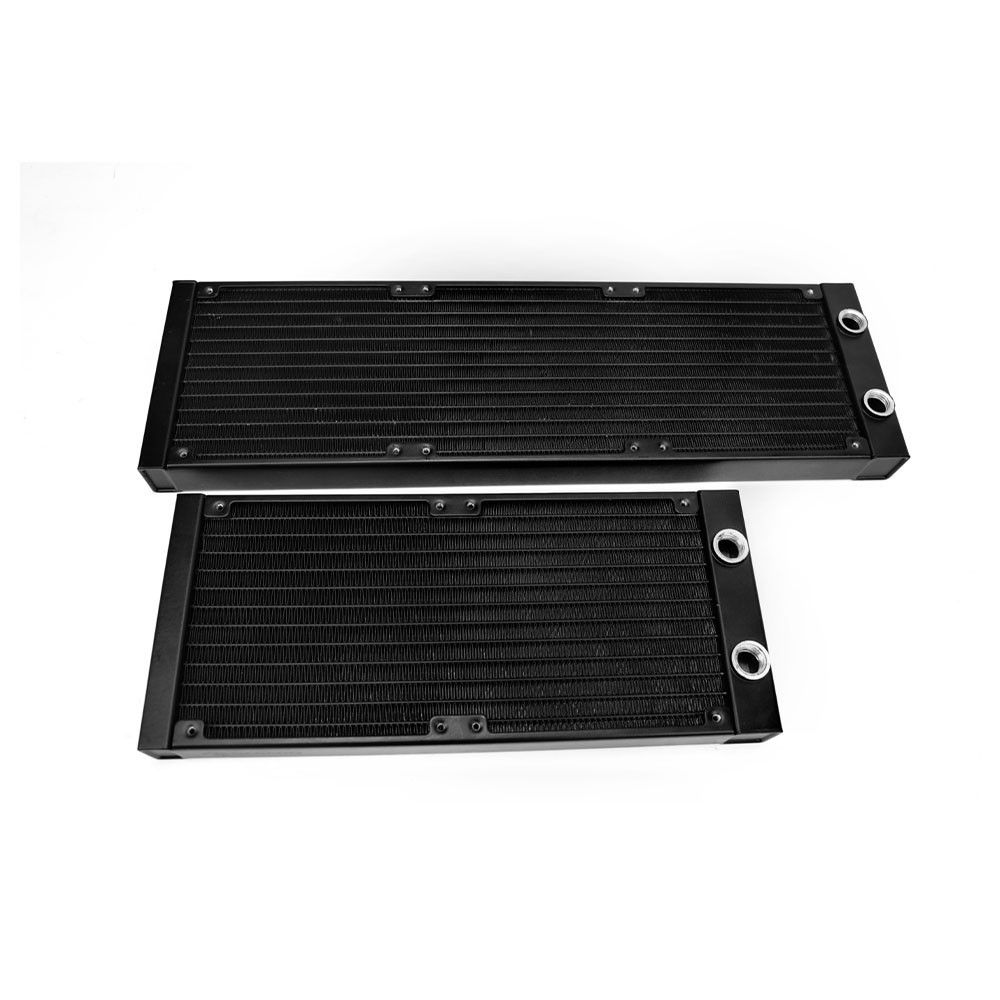 360mm + 240mm Aluminum Radiator Combo G1/4 PC Water Cooling Loop Black