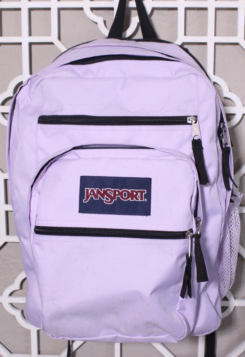 JanSport Big Student Backpack Purple School College Book Bag JS0A47JK 17x12x9
