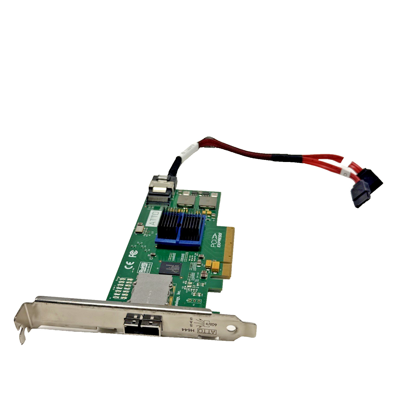 ATTO ExpressSAS H644 6Gb/s 4int/4ext chs  PCIe SAS HBA Host Bust Adapter w/Cable