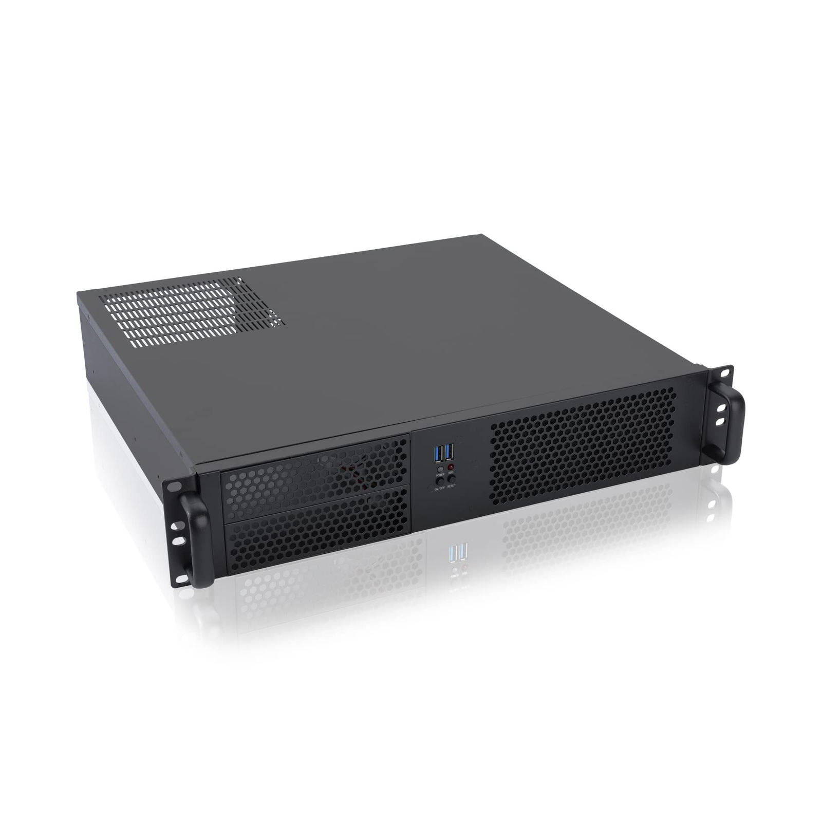 RackChoice 2U Micro ATX Compact Rackmount 2 x 5.25 Chassis Support ATX PS2 PS...