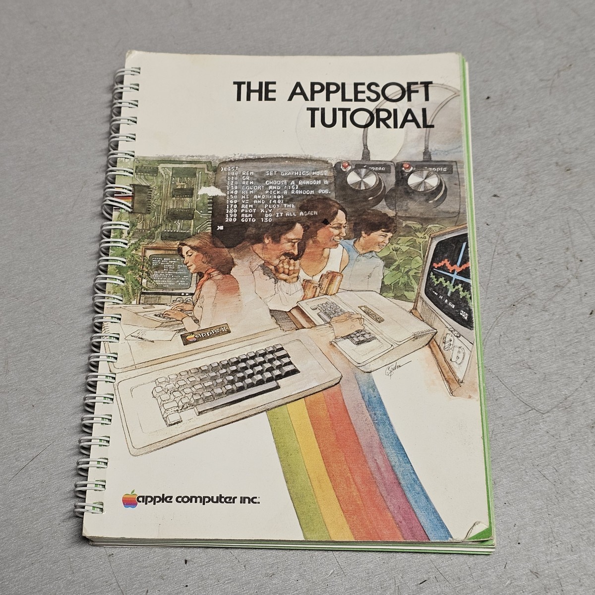 Apple Computer The Applesoft Tutorial Spiral Bound Manual 030-0044-C Vintage 198