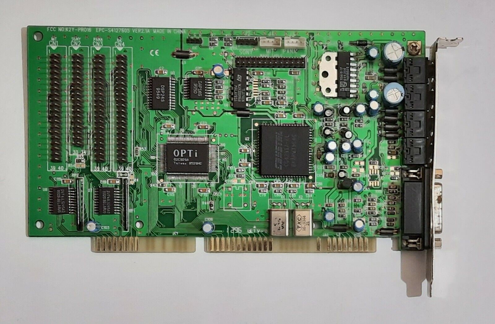 Media Chips PRO16 ISA Sound Card (=Reveal SC400 Rev.4G, OPTi 82C929, Retro, 1996)