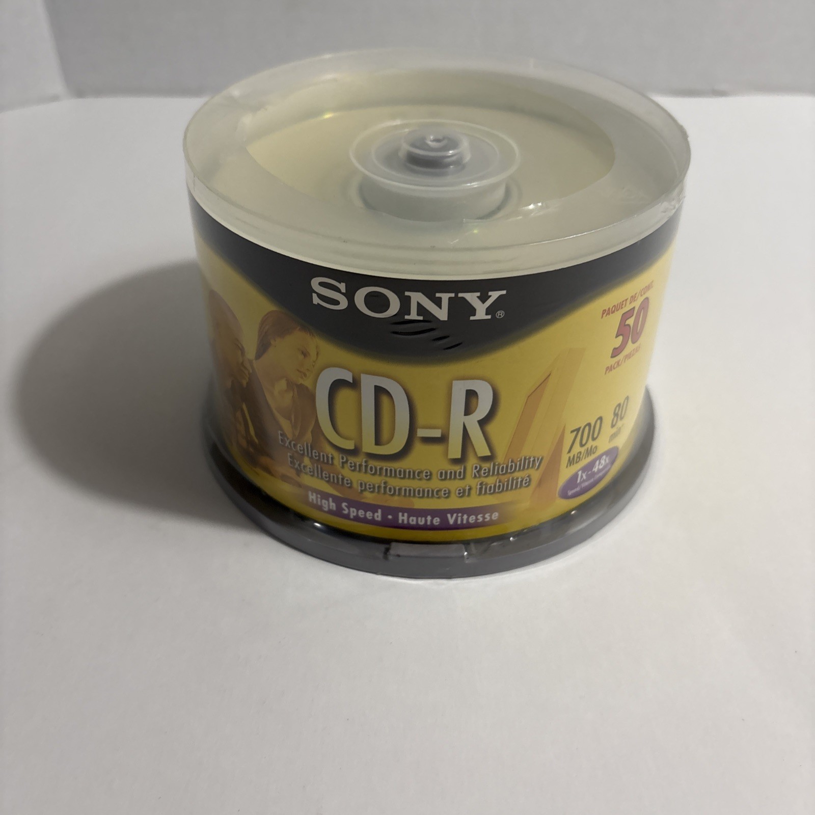 NOS SONY 50 Pack CD-R 80 Minute Blank 700MB 1-48X Recordable Disc New Sealed