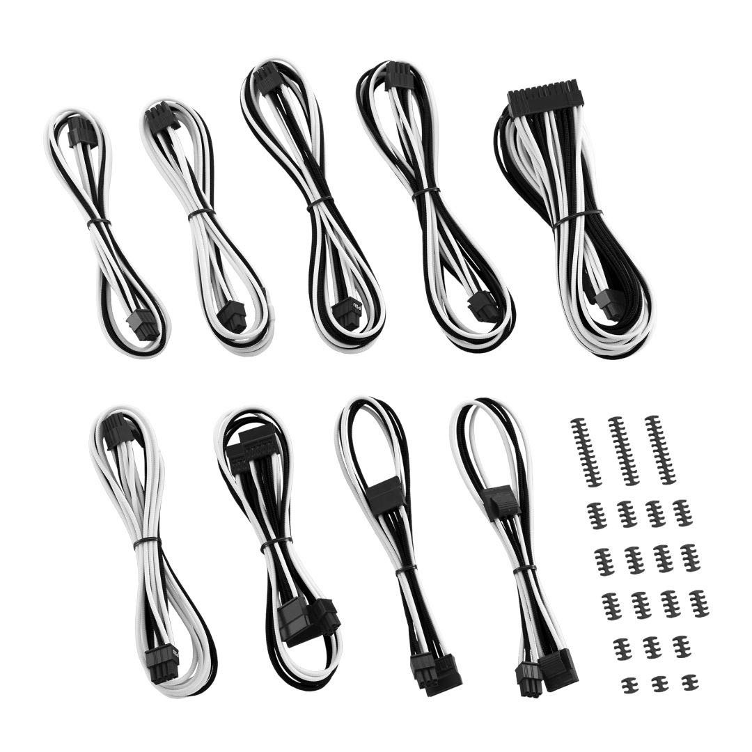 CableMod E-Series Classic ModMesh Cable Kit for EVGA G/G+ P/P+ T Black White