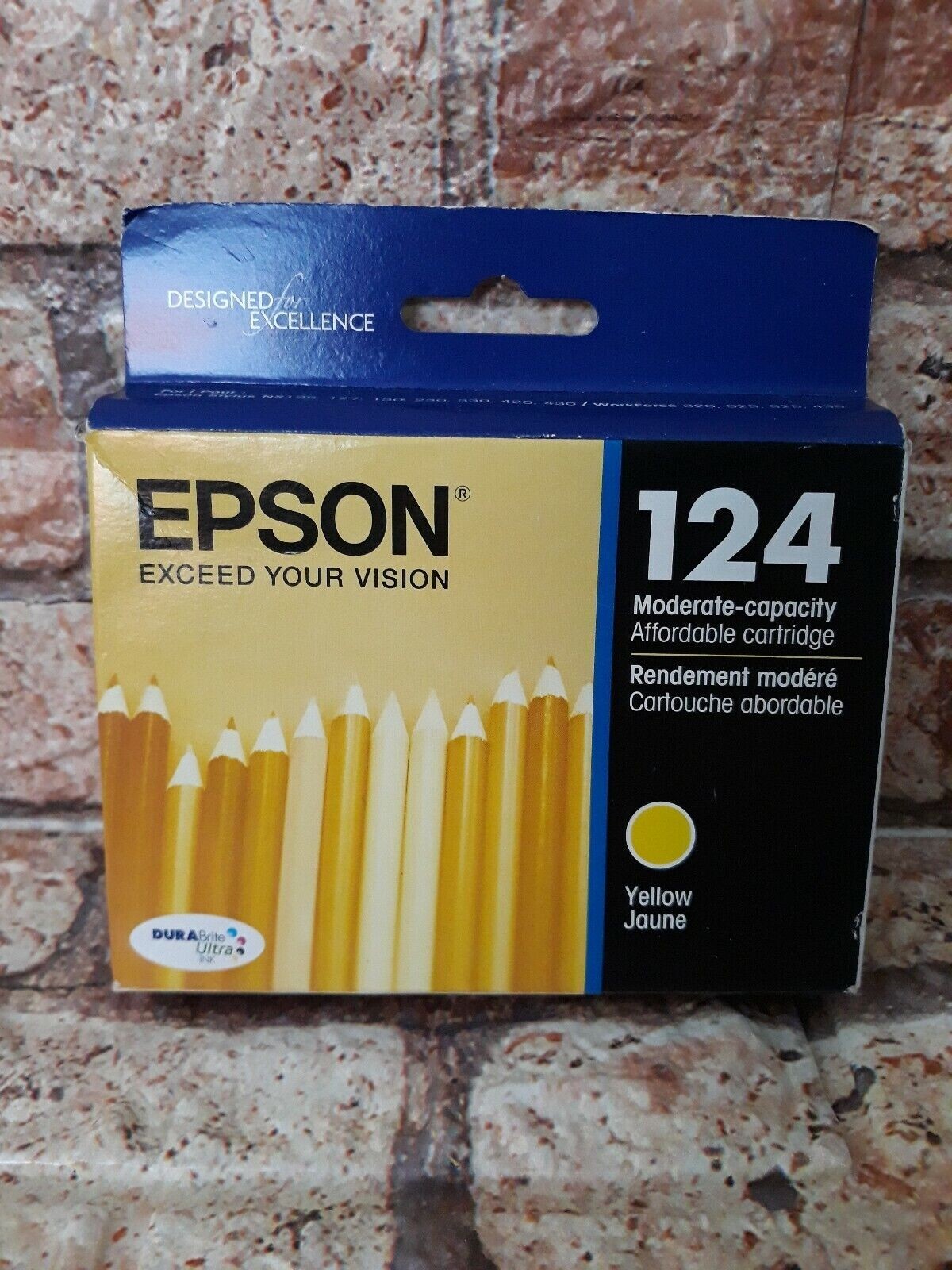 Epson 124 Yellow Ink Cartridge T124420 Genuine Original EXP: 05/2025 - NEW