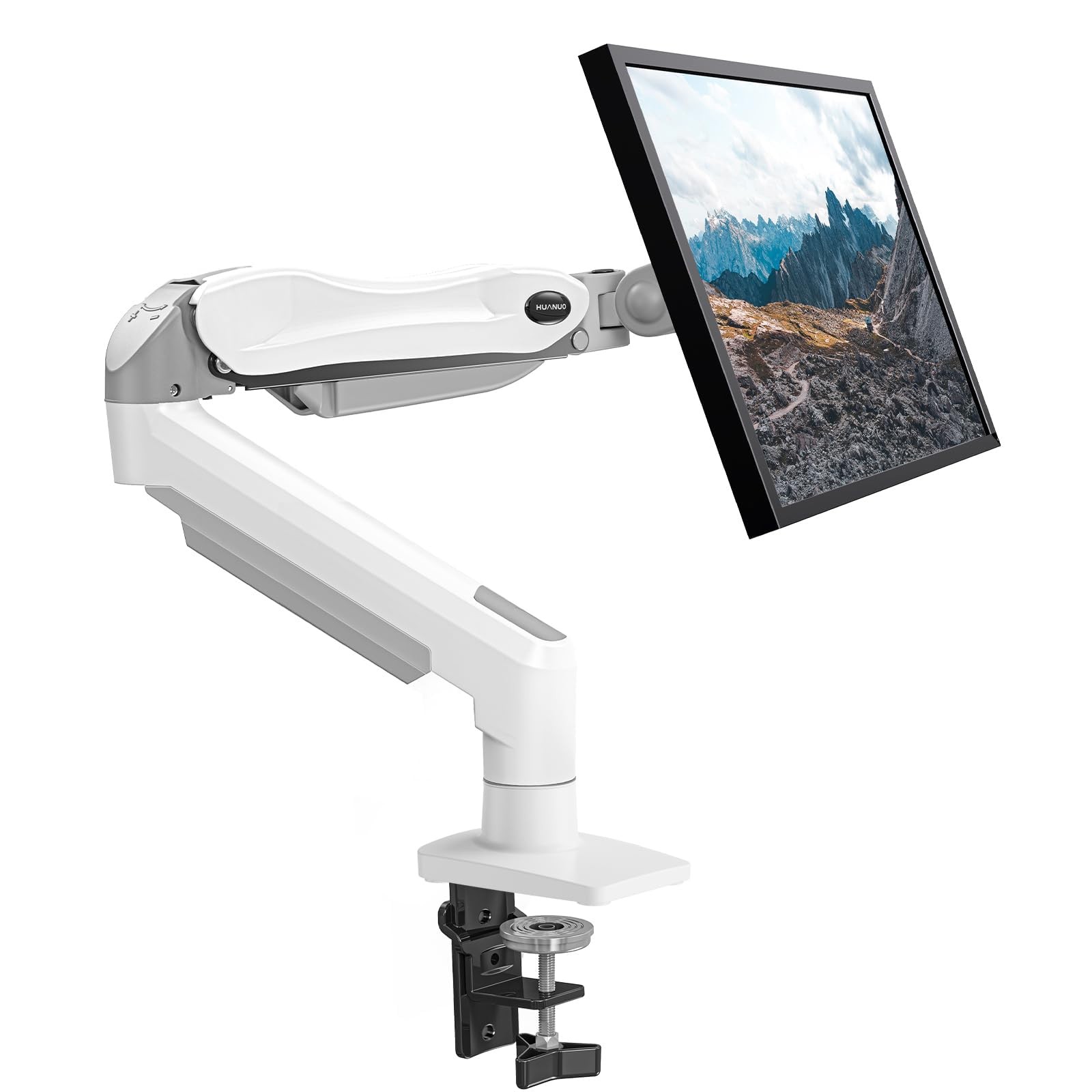 HUANUO Single Monitor Mount, 13 to 32 Inch Gas Spring Monitor Arm, Adjustable...