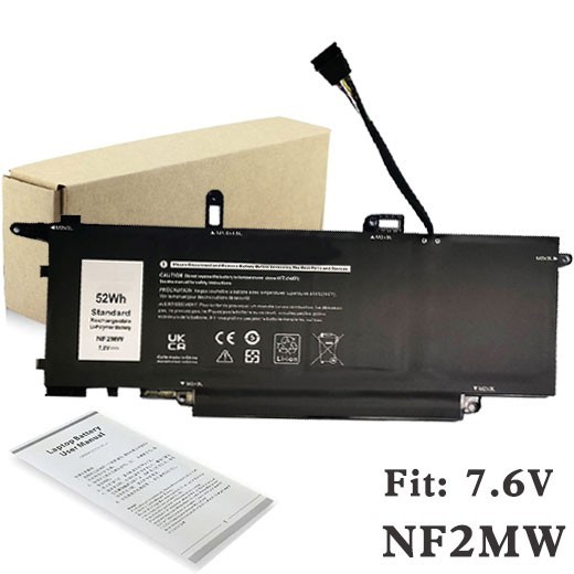 52Wh NF2MW Battery for Latitude 7400 9410 2-in-1 Series 0G8F6M 7146W 2K0CK GJD1V