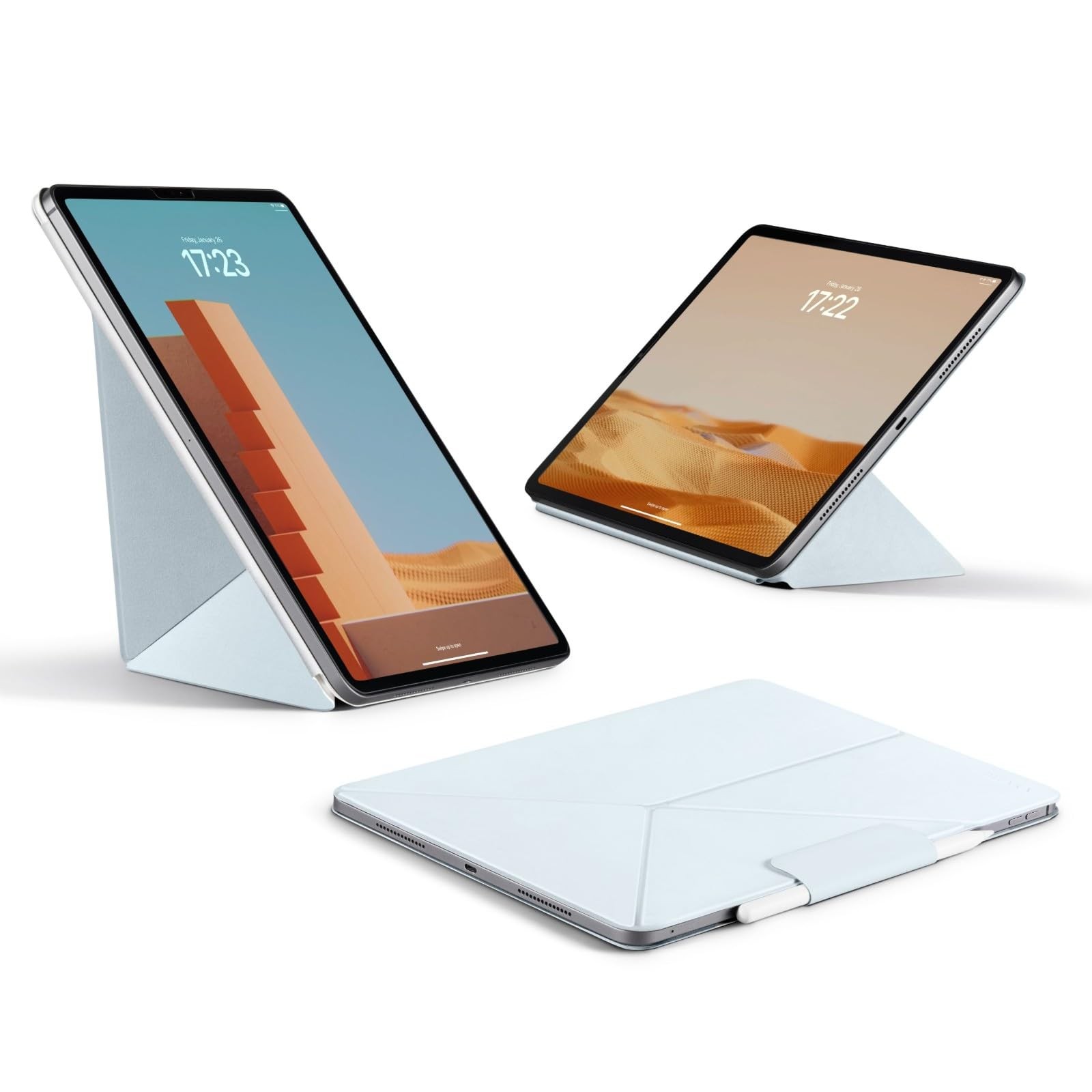 PITAKA for iPad Air 13 Inch Case M4/M3/M2, 4 Intuitive Angles, Folio2Blue