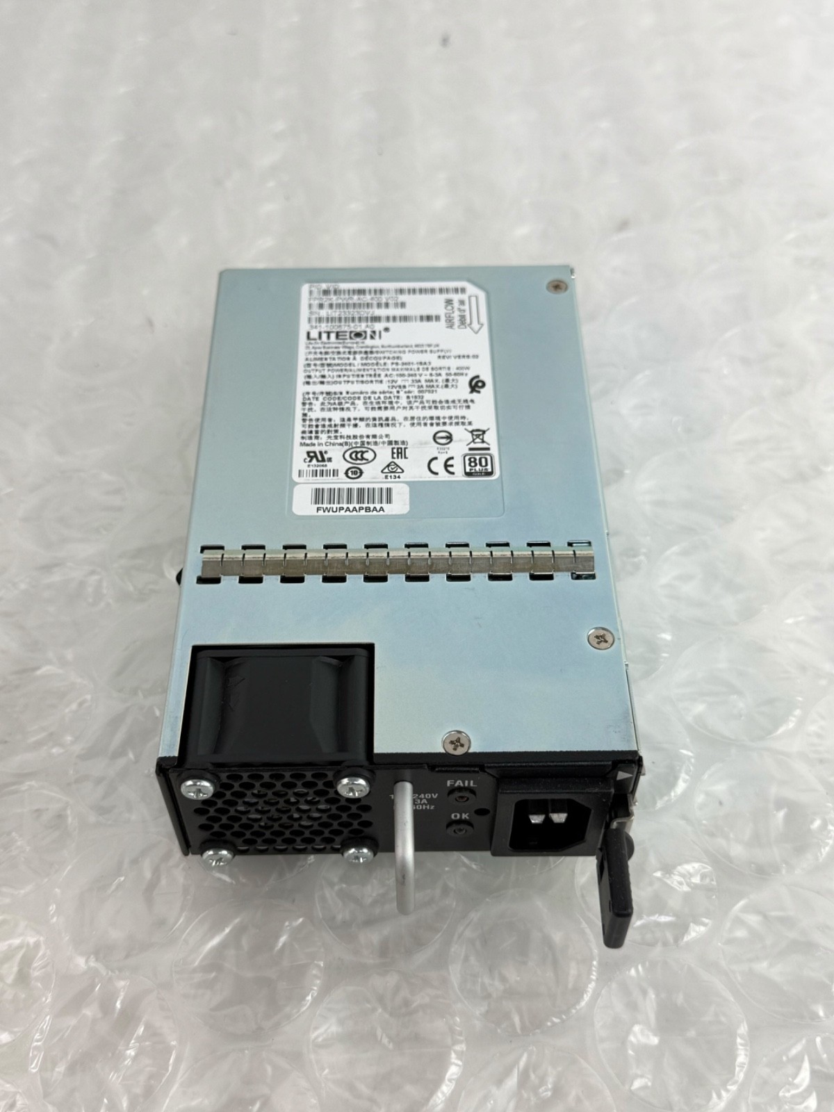 FPR2K-PWR-AC-400 CISCO 400W AC Power Supply FIREPOWER 2000 SERIES 341-100675-01