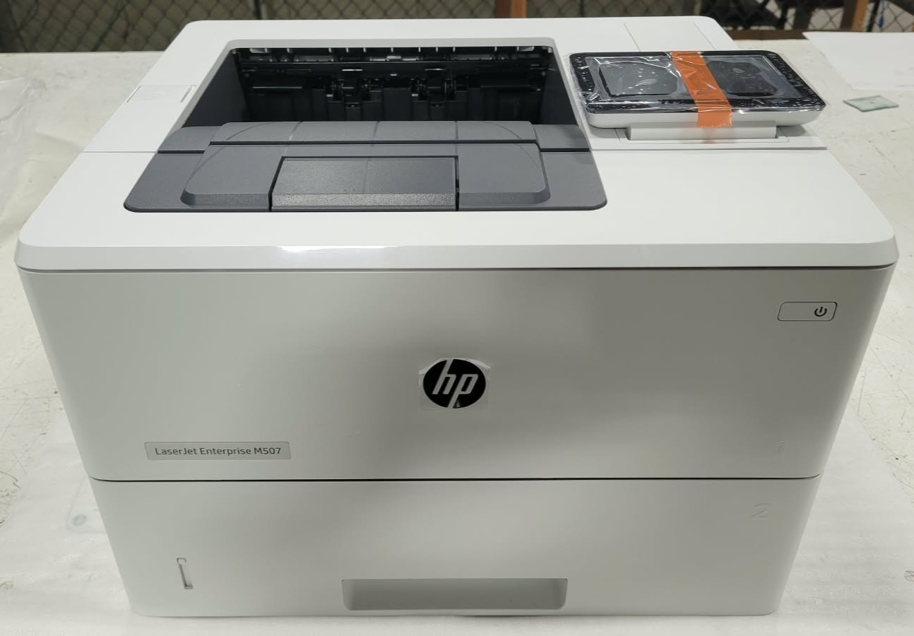 HP LASERJET ENTERPRISE M507dng MONOCHROME PRINTER - 1PV89A, NEW OPEN BOX