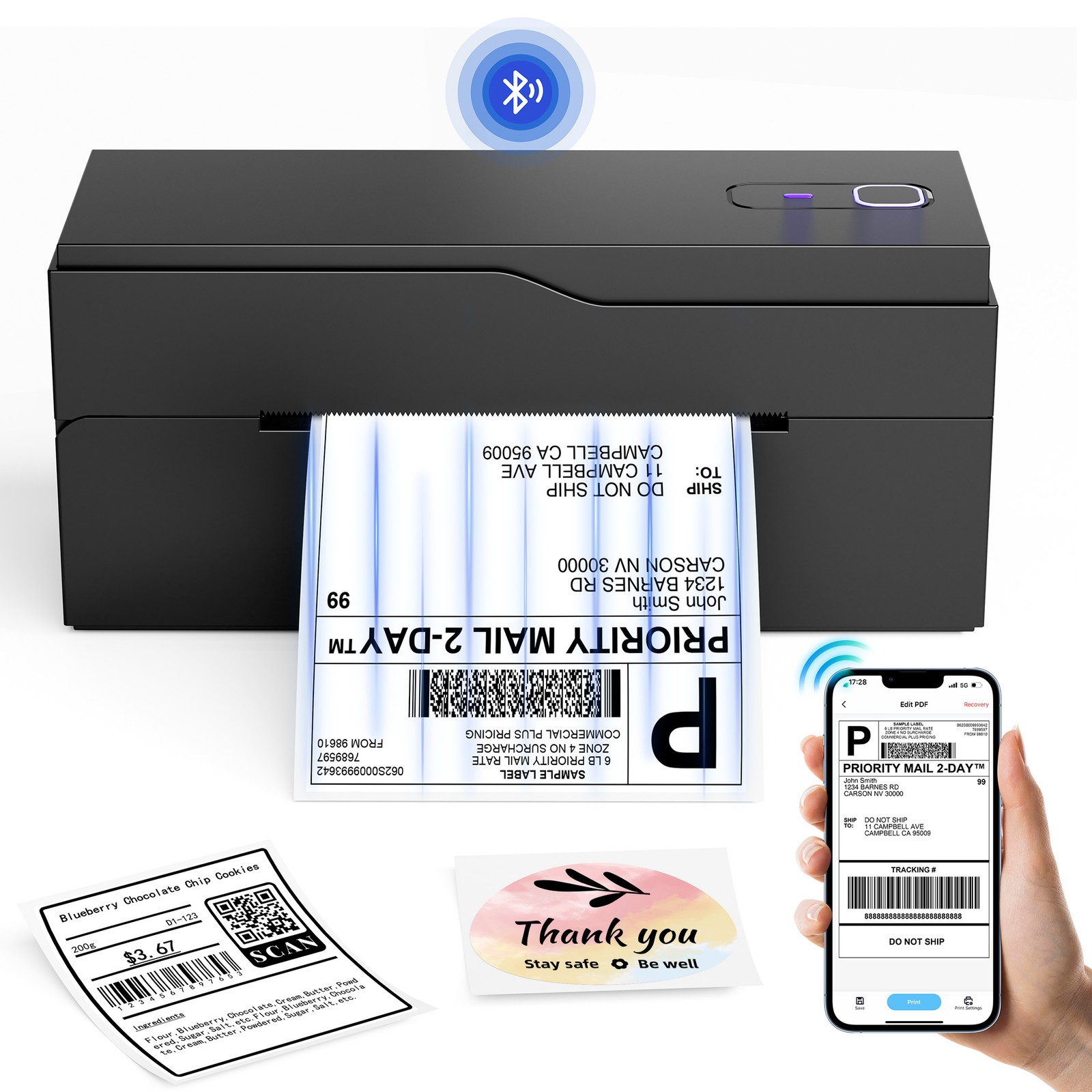 Phomemo 4x6 Shipping Label Printer Thermal Label Printer Shipping Barcode LOT