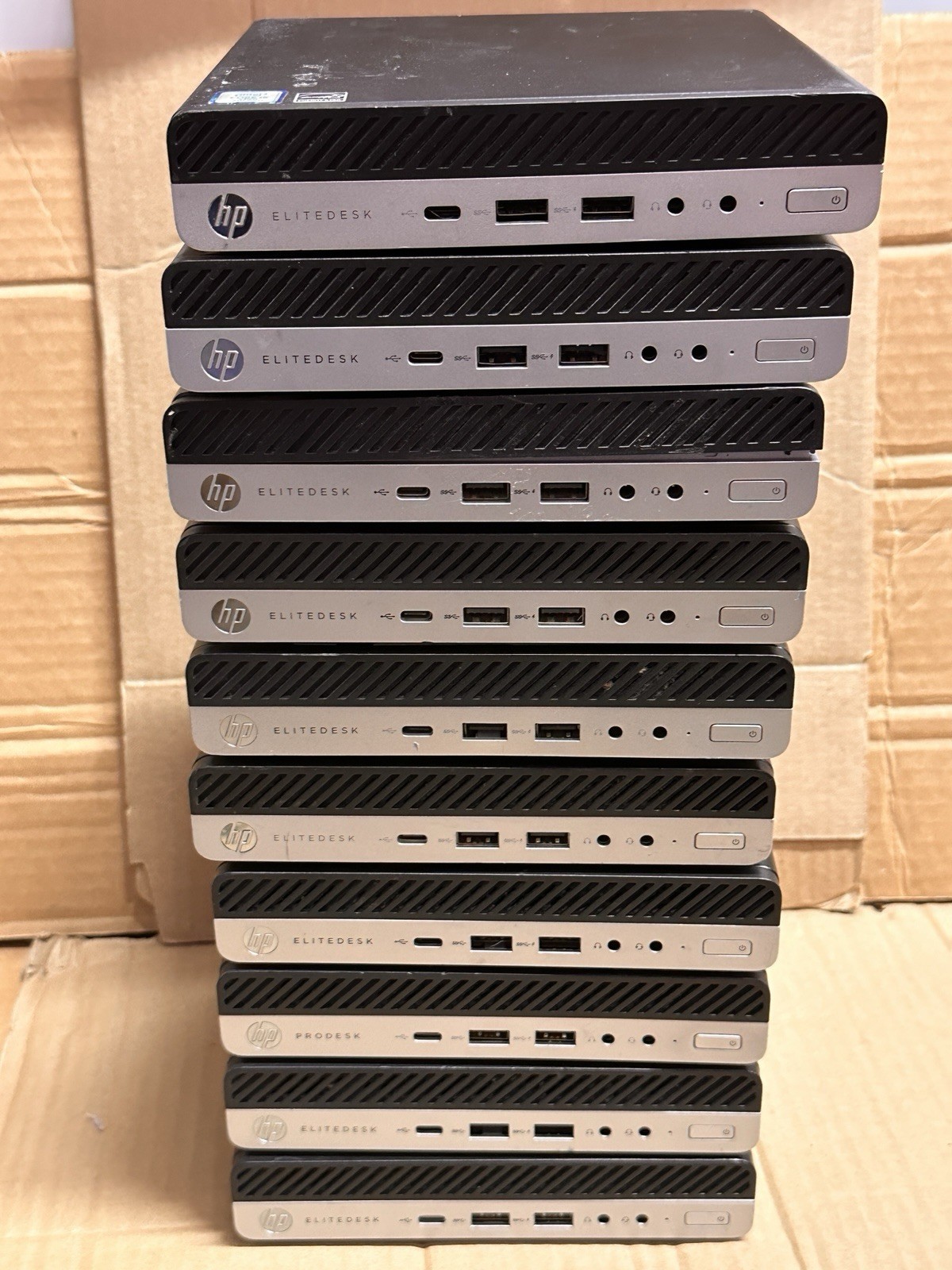 Lot Of 10 HP EliteDesk Mini Mixed i5, i7 AMD - As Is