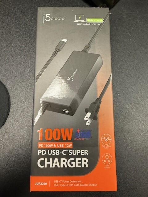 NEW- j5Create 100w PD USB-C Super Charger - JUP2290