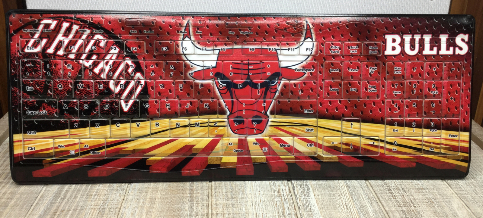 Wireless Computer Keyboard Chicago Bulls NBA Basketball